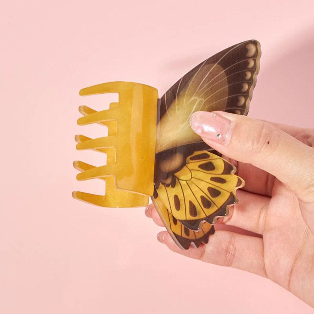 Large Golden Swallowtail Butterfly Hair Claw