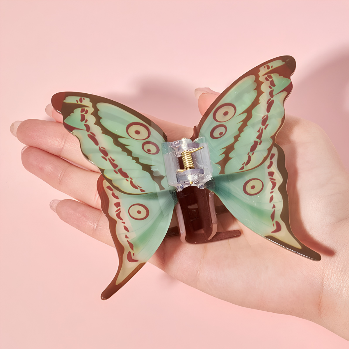 Large Green Butterfly Hair Claw