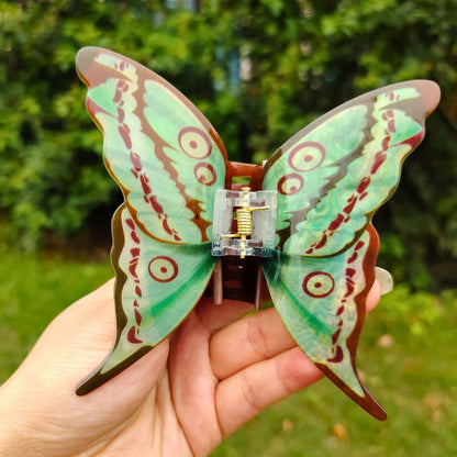 Large Green Butterfly Hair Claw