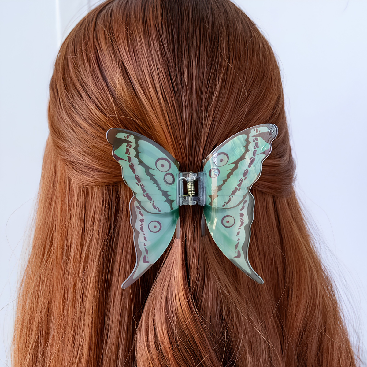 Large Green Butterfly Hair Claw
