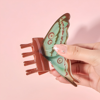 Large Green Butterfly Hair Claw