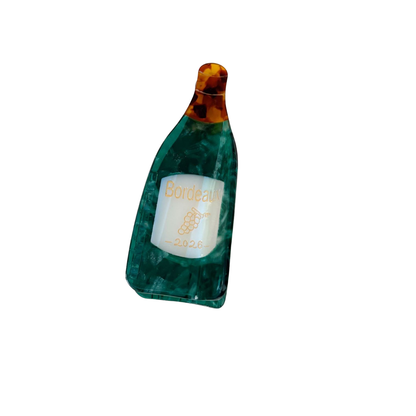 Large Green Wine Bottle Hair Claw