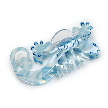 Large Ice Blue Gecko Hair Claw