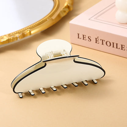 Large Contrast Edge Layered Hair Claw