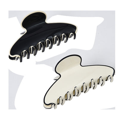 Large Contrast Edge Layered Hair Claw