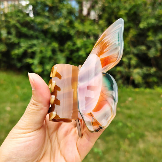 Large Orange Julia Butterfly Hair Claw Clip 丨 Lemonschunks