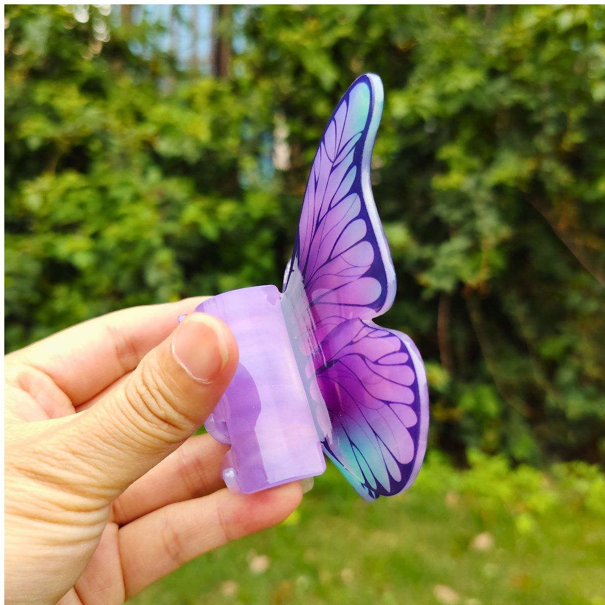 Large Purple Butterfly Hair Claw