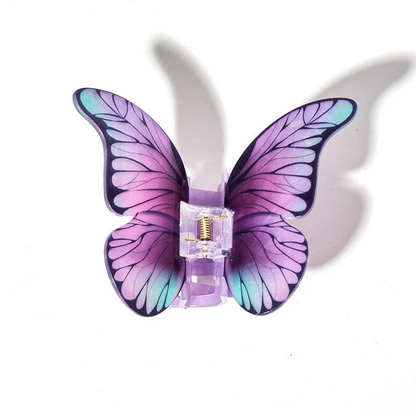 Large Purple Butterfly Hair Claw
