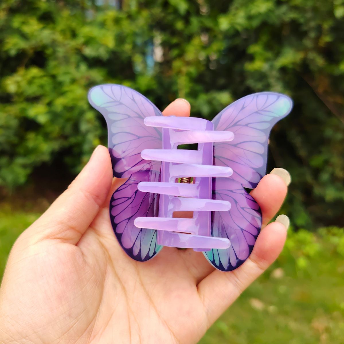 Large Purple Butterfly Hair Claw