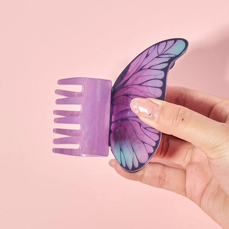 Large Purple Butterfly Hair Claw