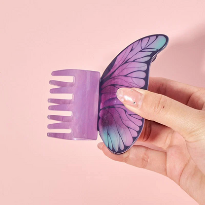 Large Purple Butterfly Hair Claw