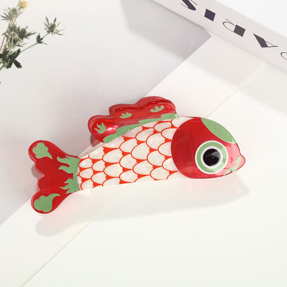 Large Red Koi Fish Hair Claw