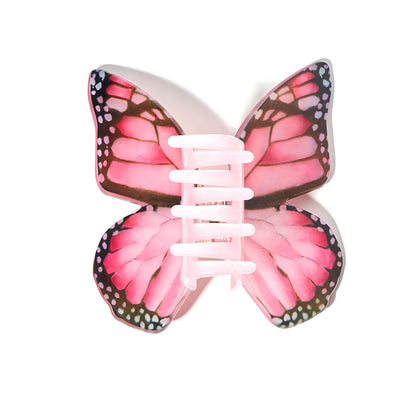 Large Rose Red Butterfly Hair Claw