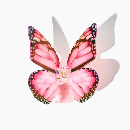 Large Rose Red Butterfly Hair Claw