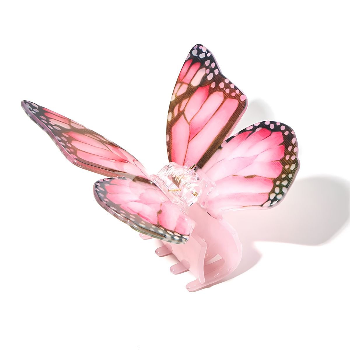 Large Rose Red Butterfly Hair Claw