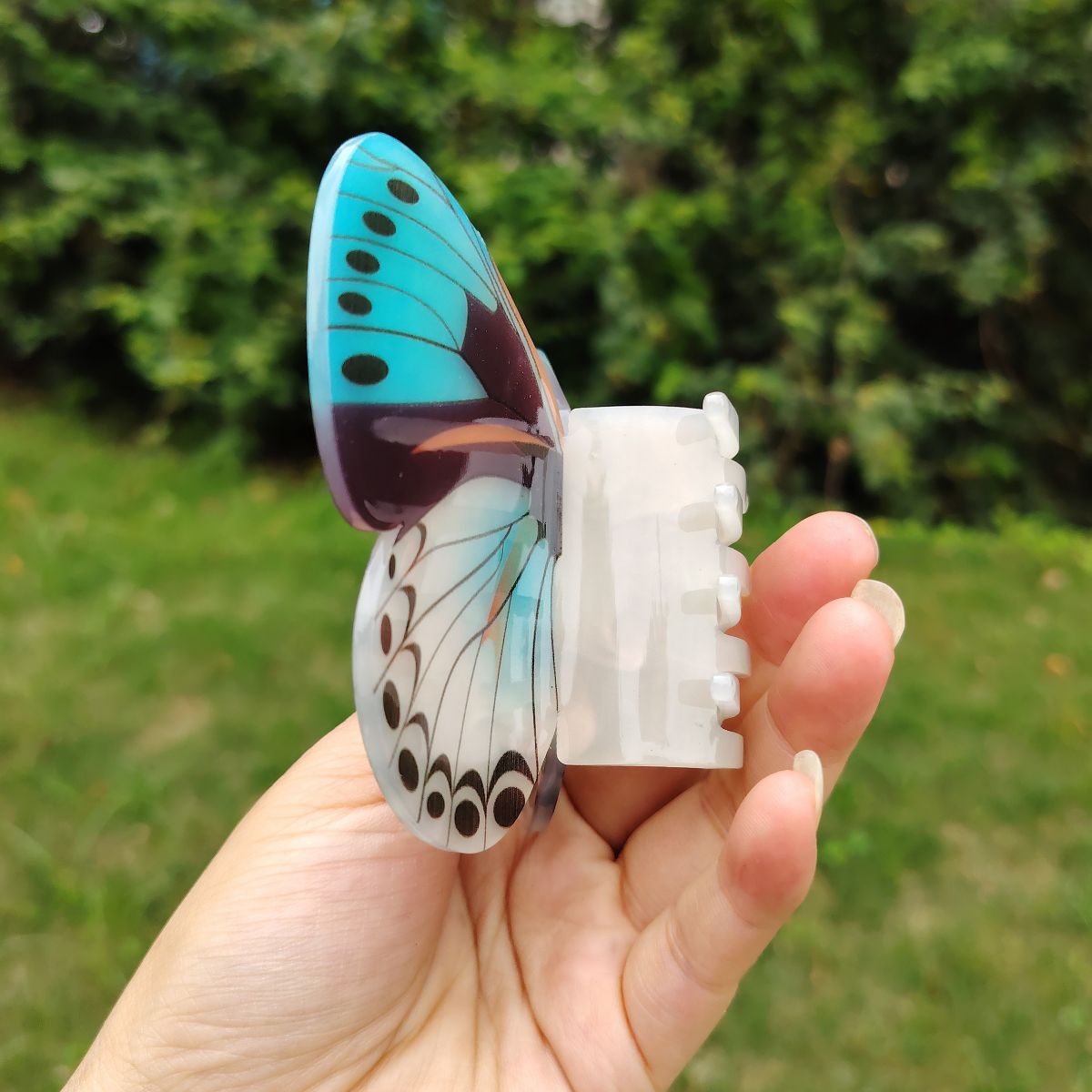 Large Turquoise Butterfly Hair Claw