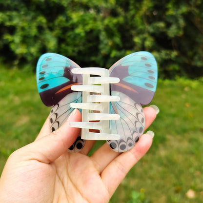 Large Turquoise Butterfly Hair Claw
