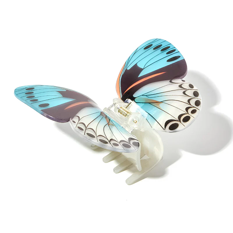 Large Turquoise Butterfly Hair Claw