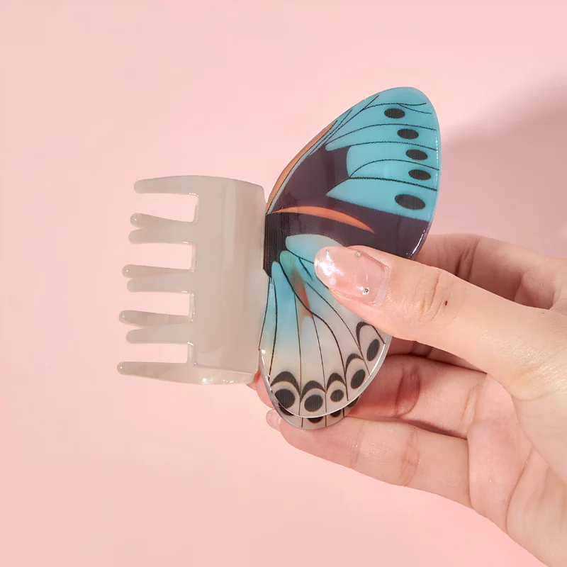 Large Turquoise Butterfly Hair Claw
