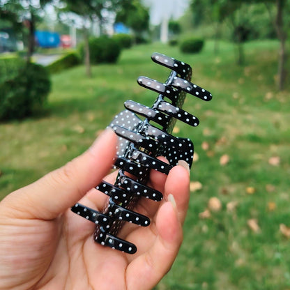 Large Vintage Polka Dot Hair Claw Clips 3 Colors