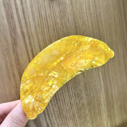 Large Yellow Banana Fruit Hair Claw