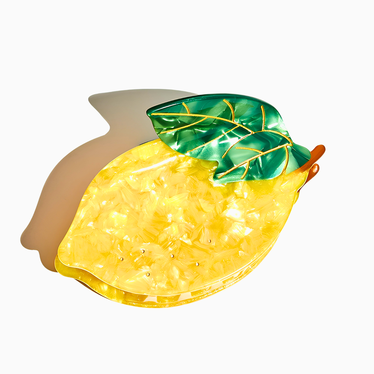 Large Yellow Lemon Fruit Hair Claw