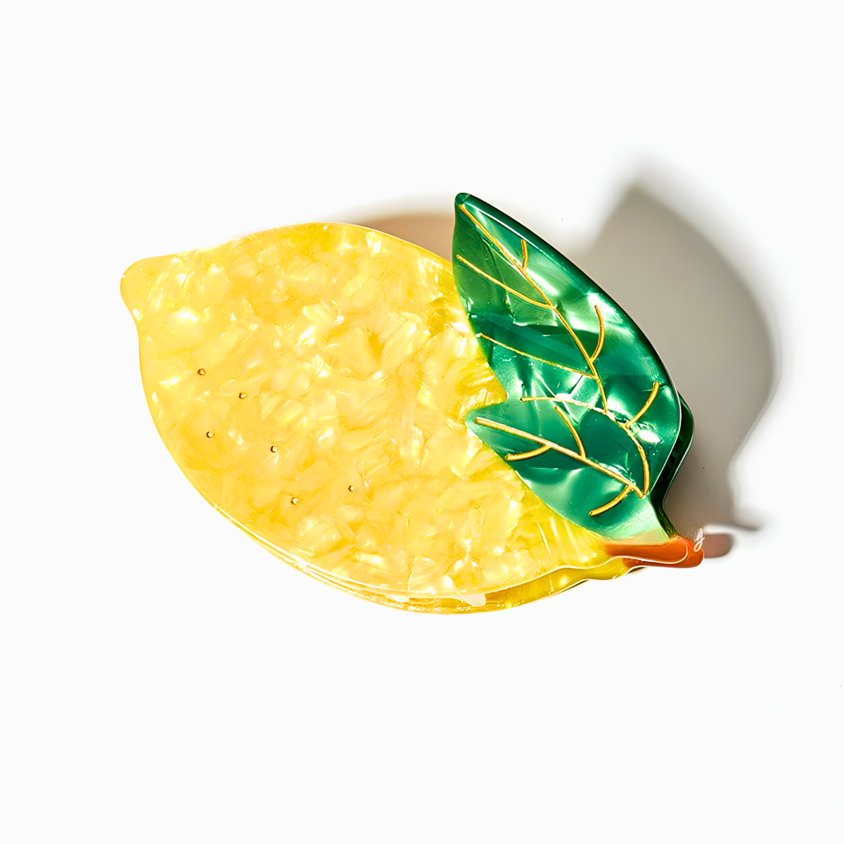 Large Yellow Lemon Fruit Hair Claw