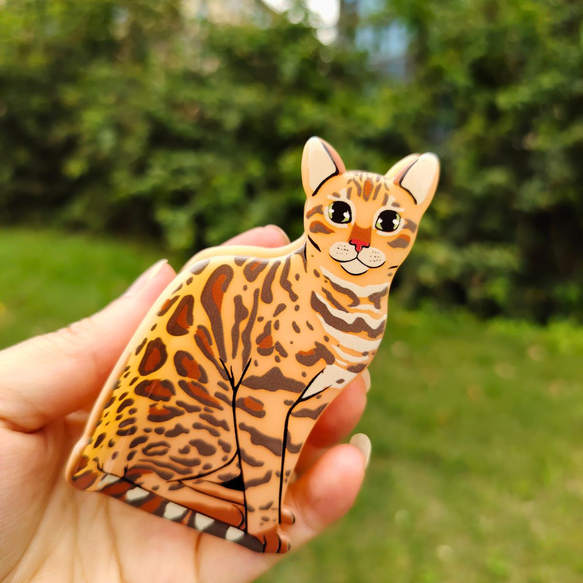 Medium Leopard Print Cat Hair Claw