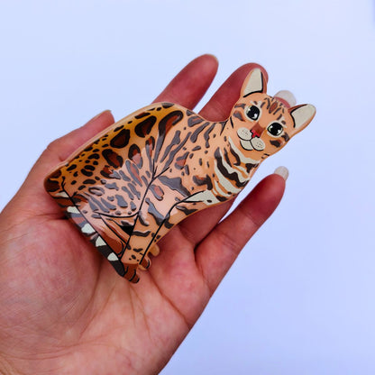 Medium Leopard Print Cat Hair Claw