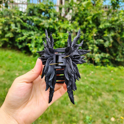 Matte Black Wing Hair Claw Clip