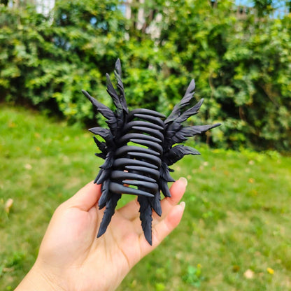 Matte Black Wing Hair Claw Clip