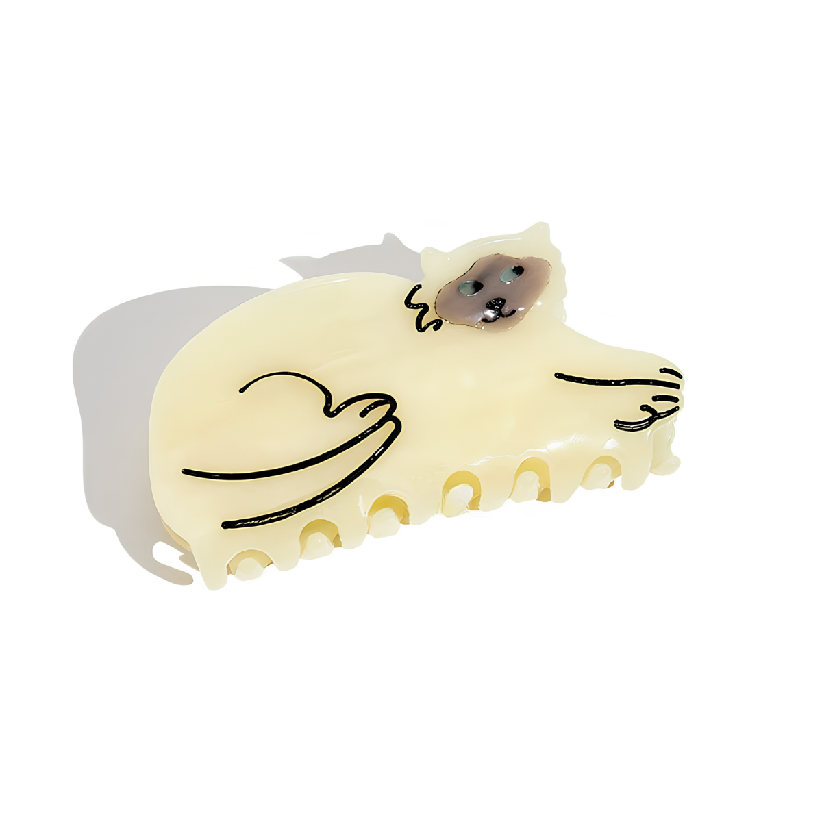 Medium Beige Siamese Cat Hair Claw