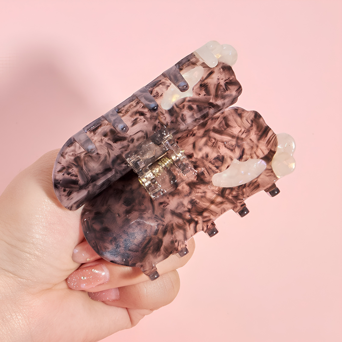 Medium Black Calico American Shorthair Sleeping Cat Hair Claw