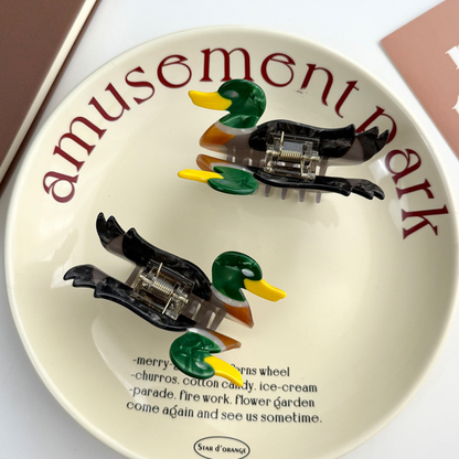 Medium Black-Feathered Mallard Duck Hair Claw