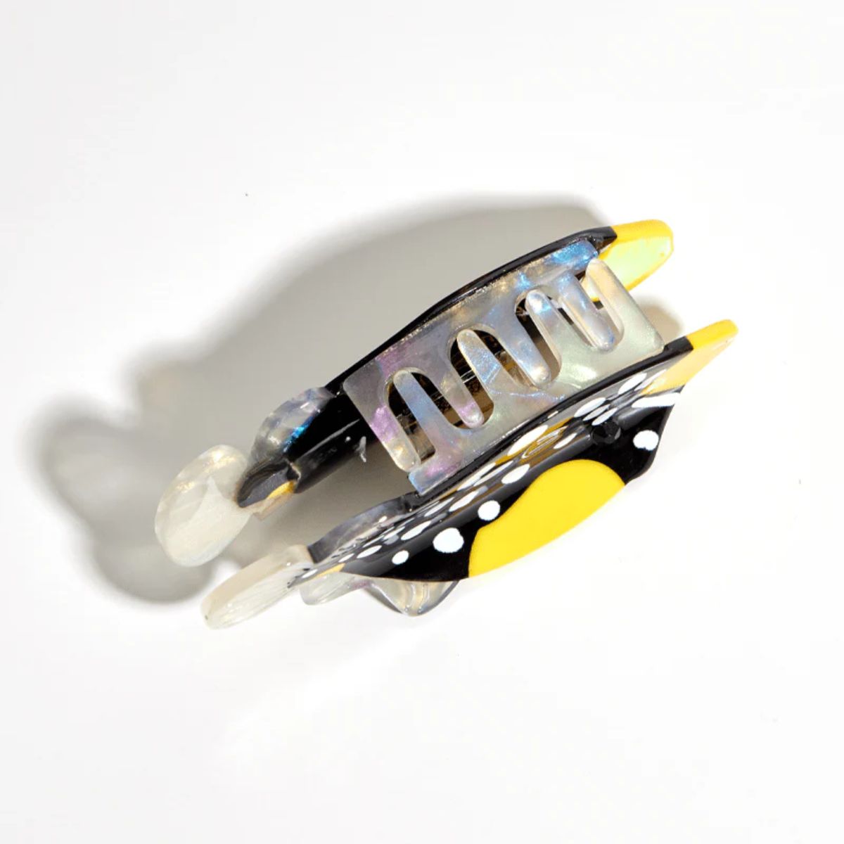 Medium Black & Yellow Clown Triggerfish Hair Claw