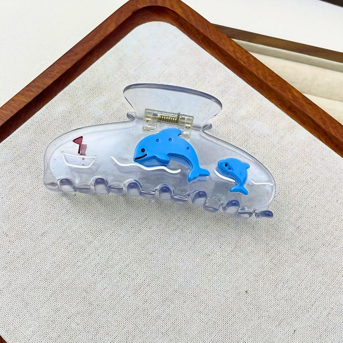 Medium Blue Dolphin Hair Claw