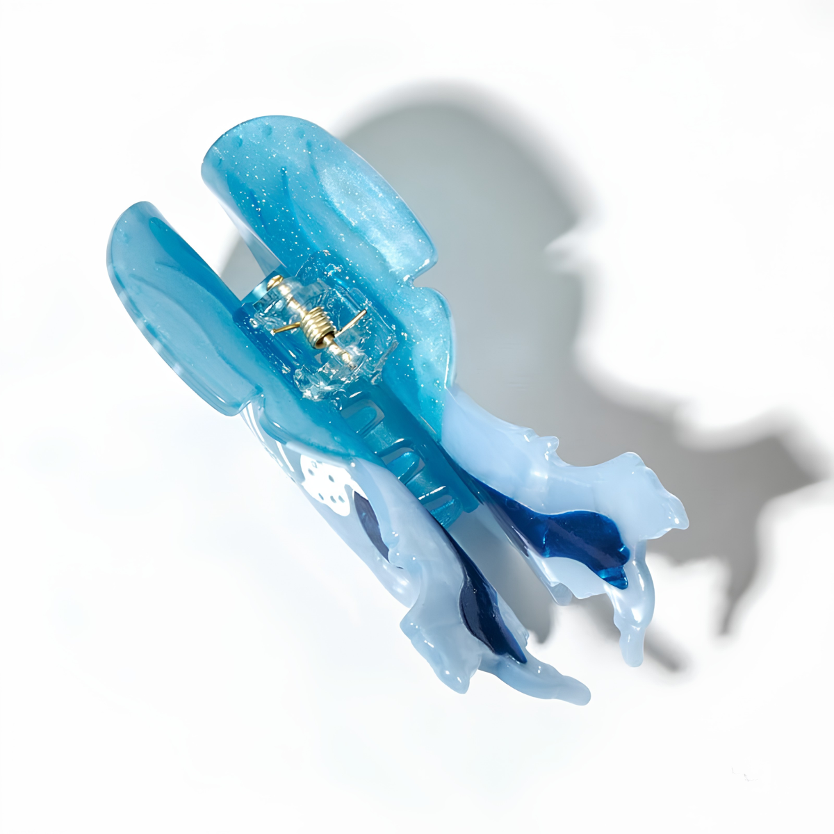 Medium Blue Floating Jellyfish Hair Claw