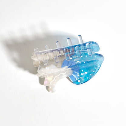 Medium Blue Jellyfish Hair Claw