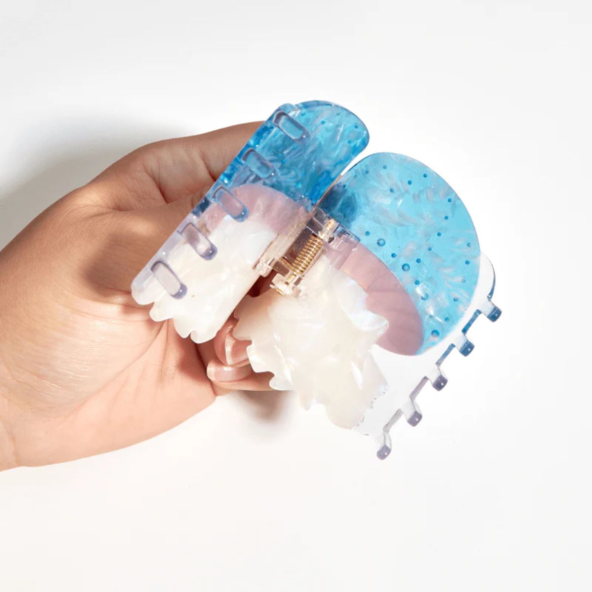 Medium Blue Jellyfish Hair Claw
