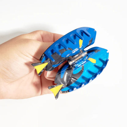 Medium Blue Gradient Blue Tang Fish Hair Claw