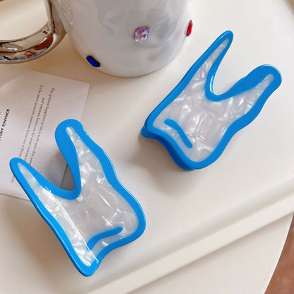 Medium Blue Tooth Hair Claw