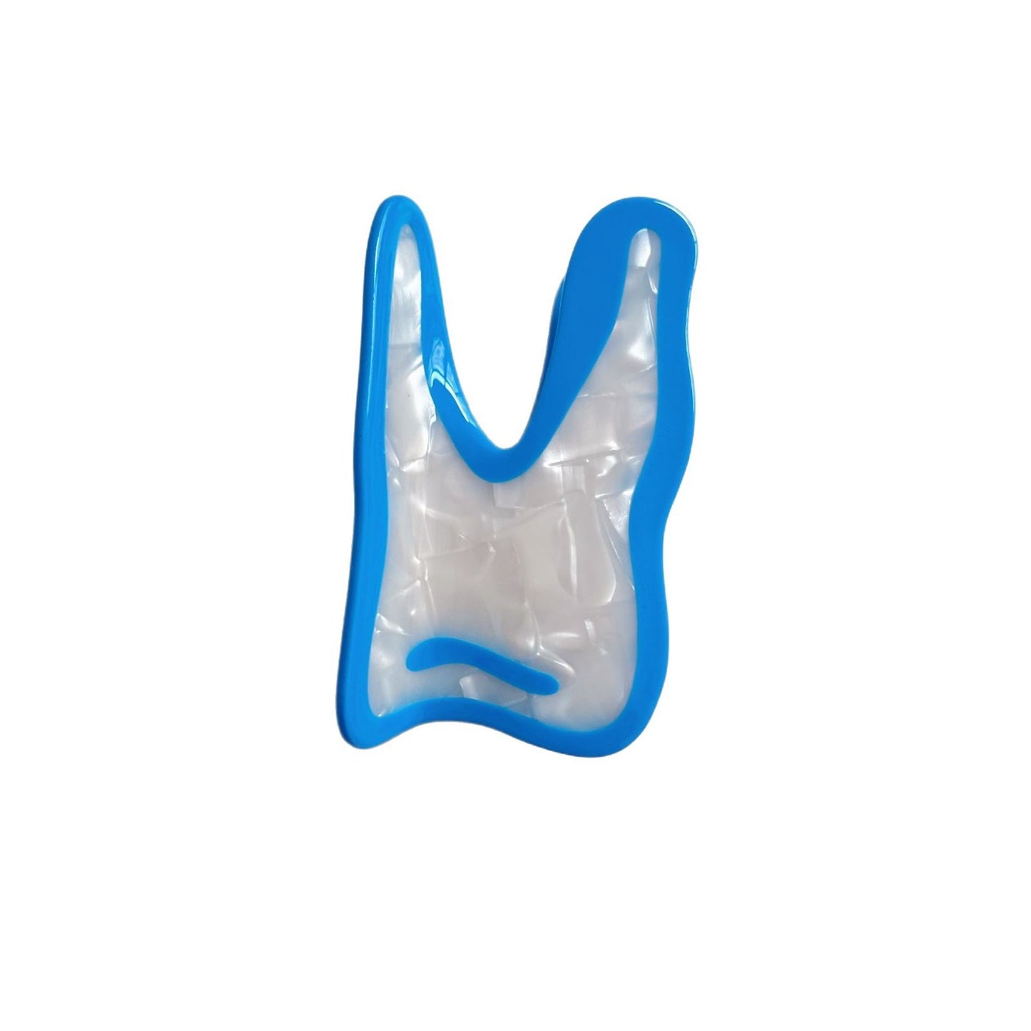 Medium Blue Tooth Hair Claw