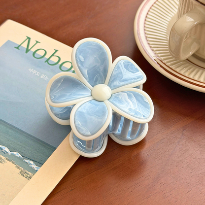 Medium Creamy Frangipani Flower Hair Claw