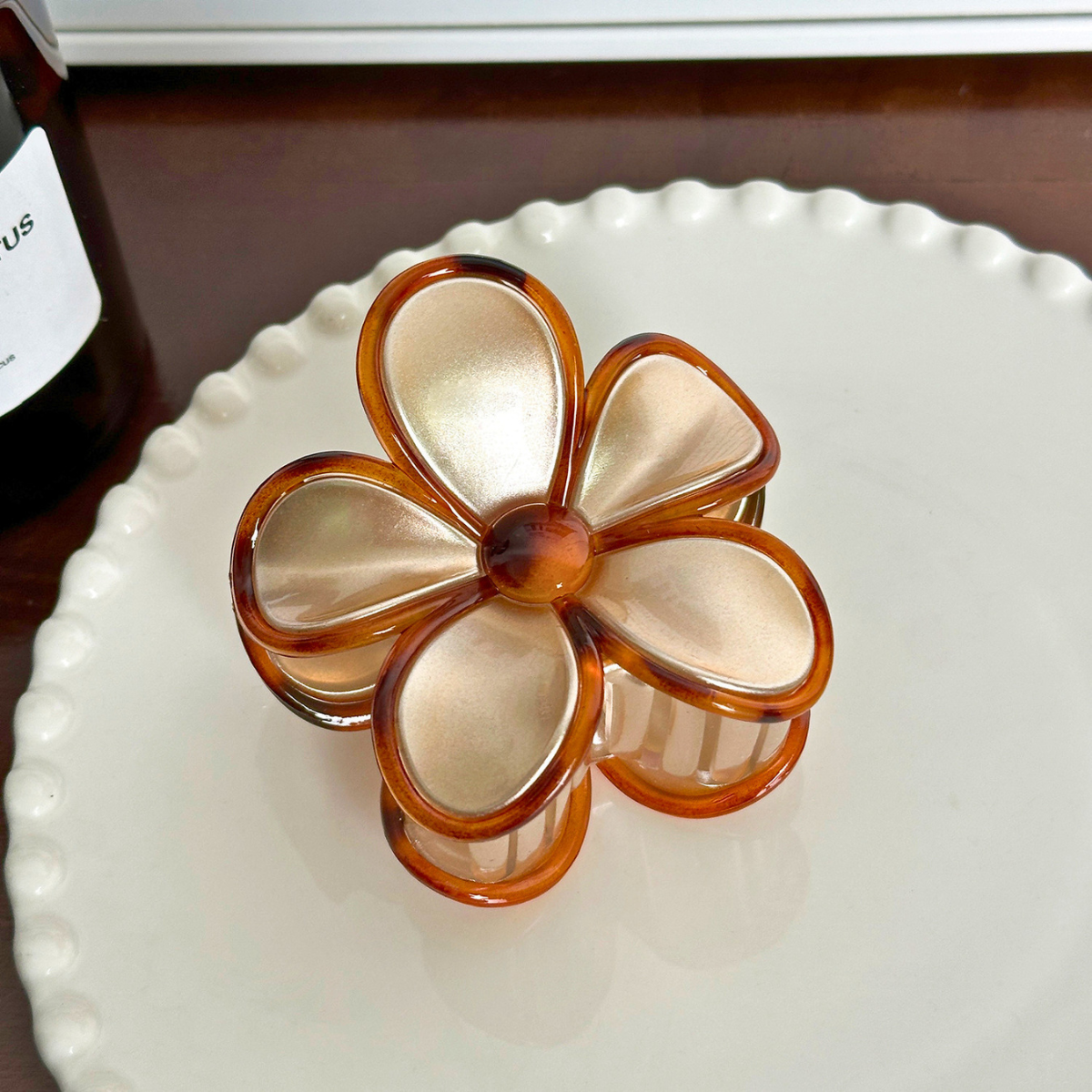 Medium  Frangipani Flower Hair Claw