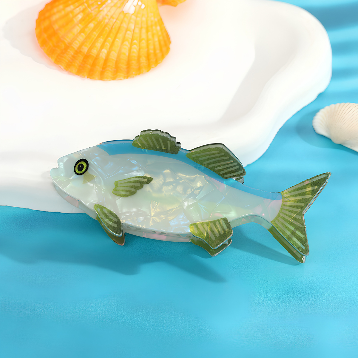 Medium Green Bass Hair Claw