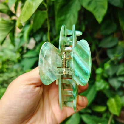 Medium Green Blue Sea Turtle Hair Claw