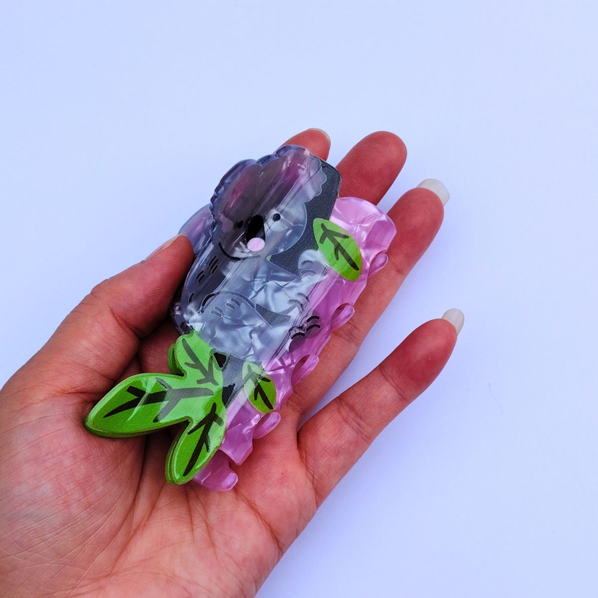 Medium Grey Koala Hair Claw