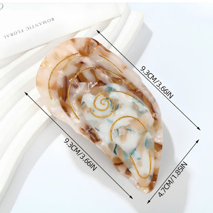 Medium Ivory Mussel Shell Hair Claw