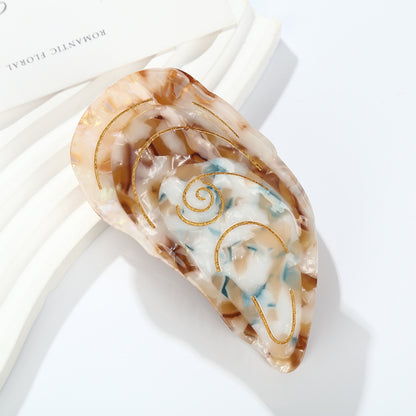 Medium Ivory Mussel Shell Hair Claw