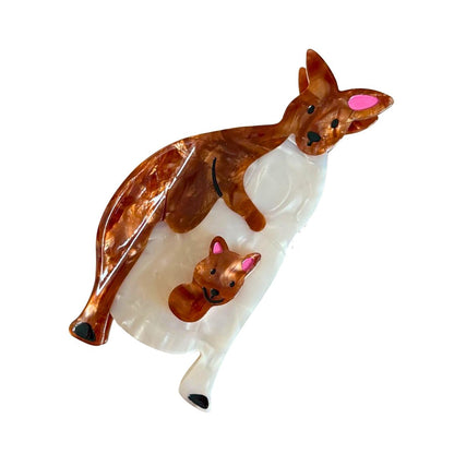 Medium Kangaroo Mother & Baby Hair Claw
